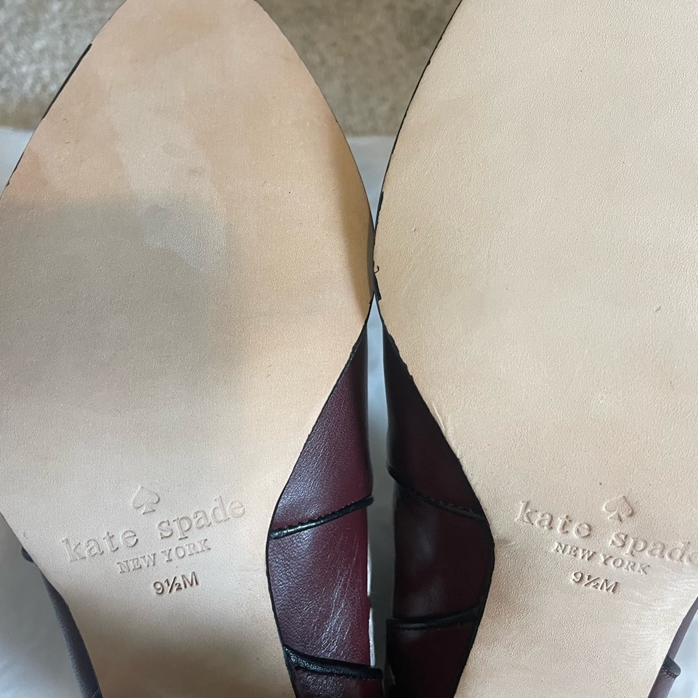 KATE SPADE NWOT womens dalton ankle boot burgundy 9.5 - Picture 9 of 10